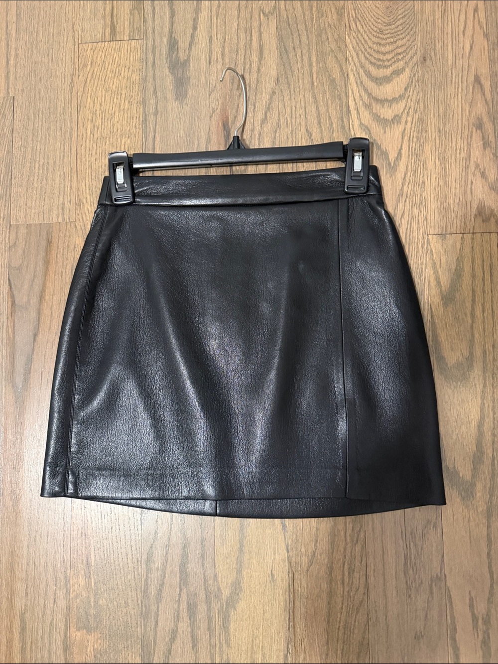 Aritzia Black Faux Leather Mini Skirt